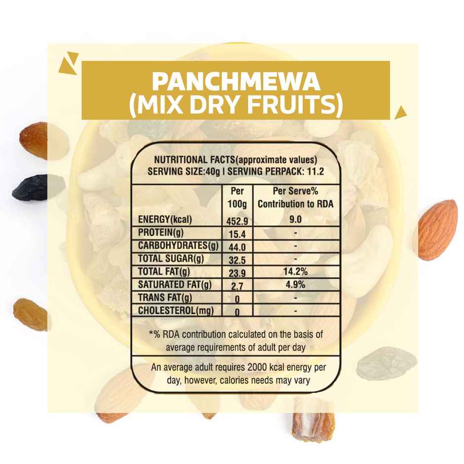 Wonderland Foods Panchmeva Dry Fruits Mix