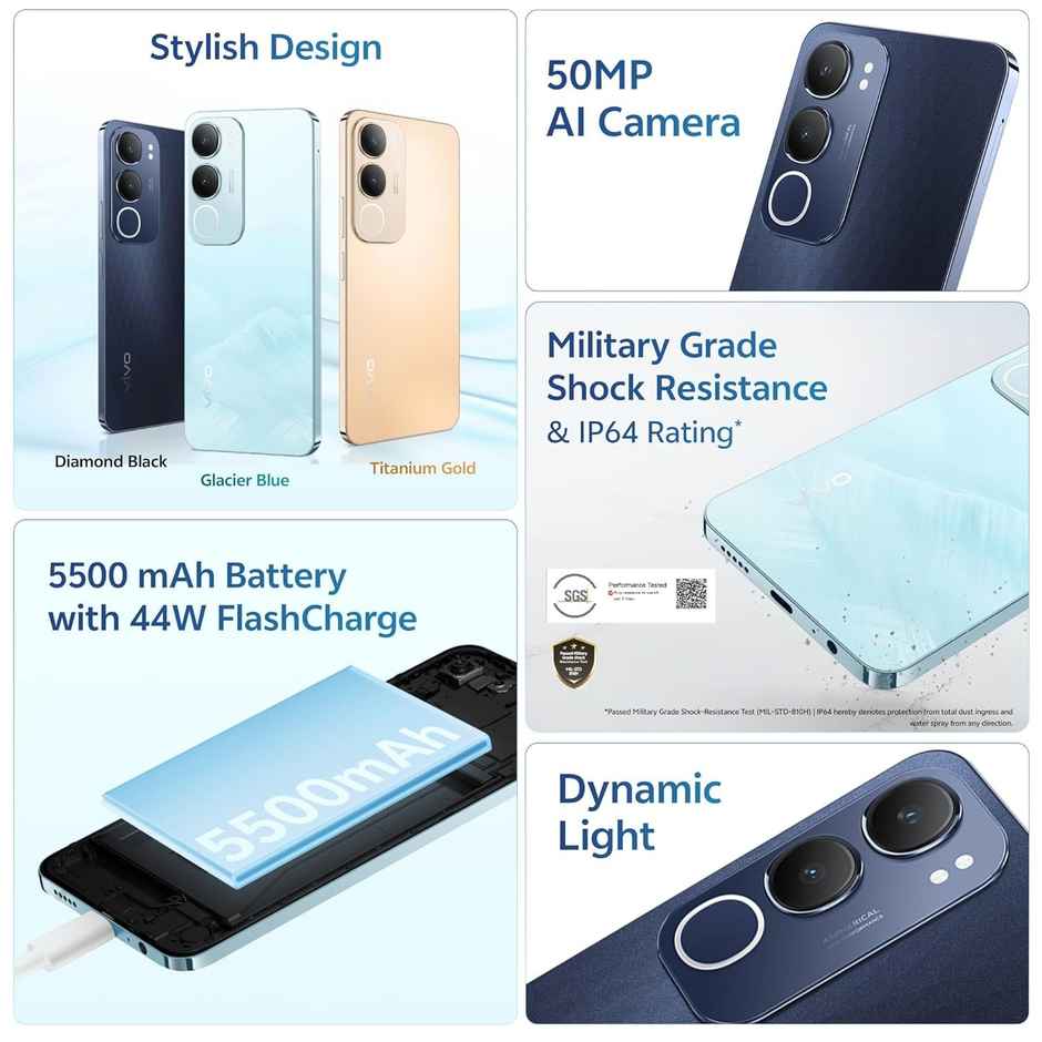 vivo Y29 5G | 4Gb Ram | 128 Gb | Diamond Black