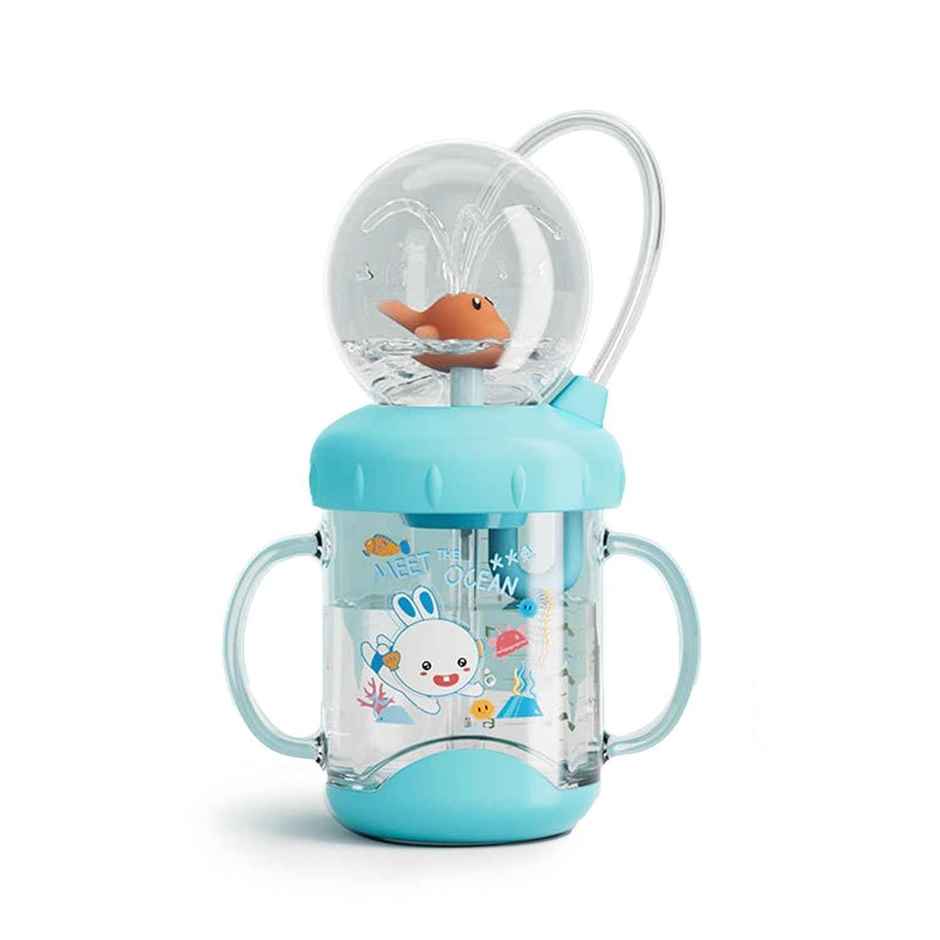 Kidology Plastic Whale Spray Water Cup Bpa Free Toddler Cup for Kids Travel Drinking Tumbler