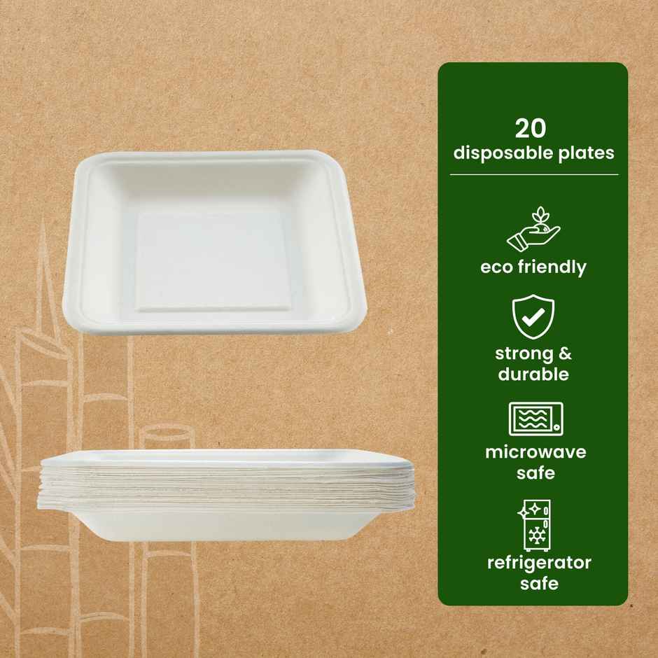 Square Disposable Plate | 6 inch | BAY6