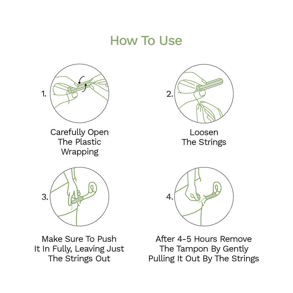 Pee Safe Trial Pack Biodegradable Organic Cotton Tampons