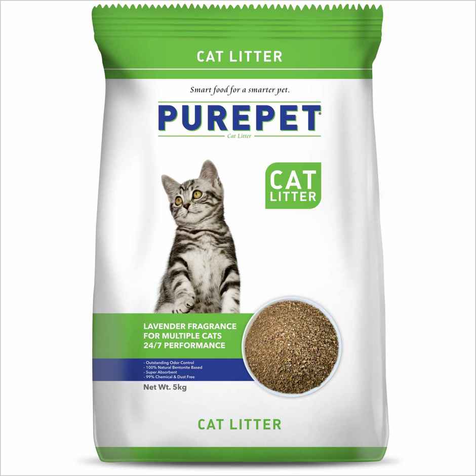 Purepet Clumping Lavender Fragrance Pet Cat Litter (For Multiple Cats) Combo