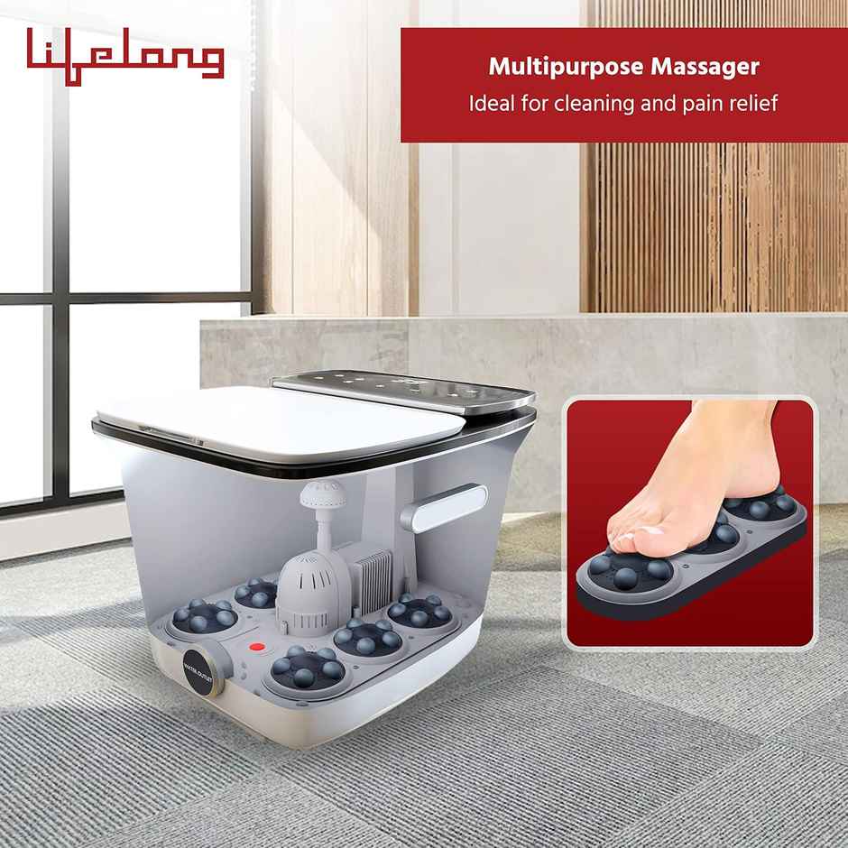 Lifelong Premiun FootSpa Massager Machine For Pain Relief & Relaxation-Portable & Automatic FootSpa