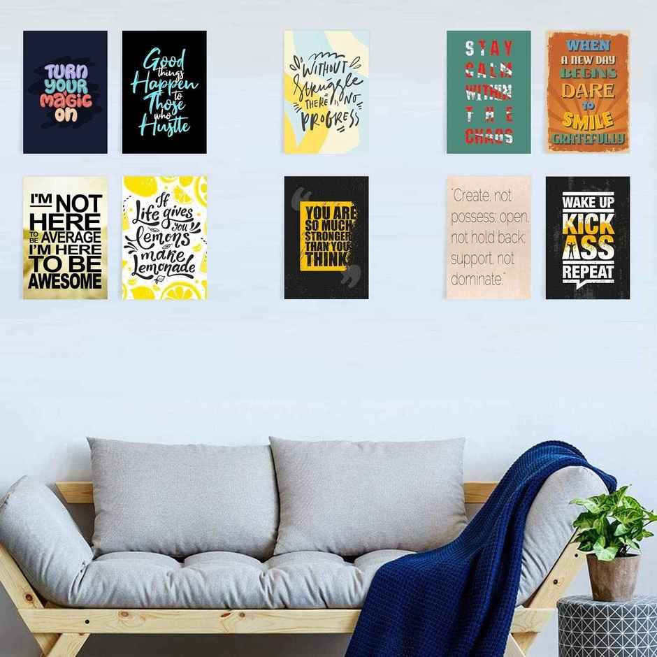 Paper Plane Design Wall Posters For Office Decor | Set of 10 | Size | 12 Inch x 18 Inch | D22