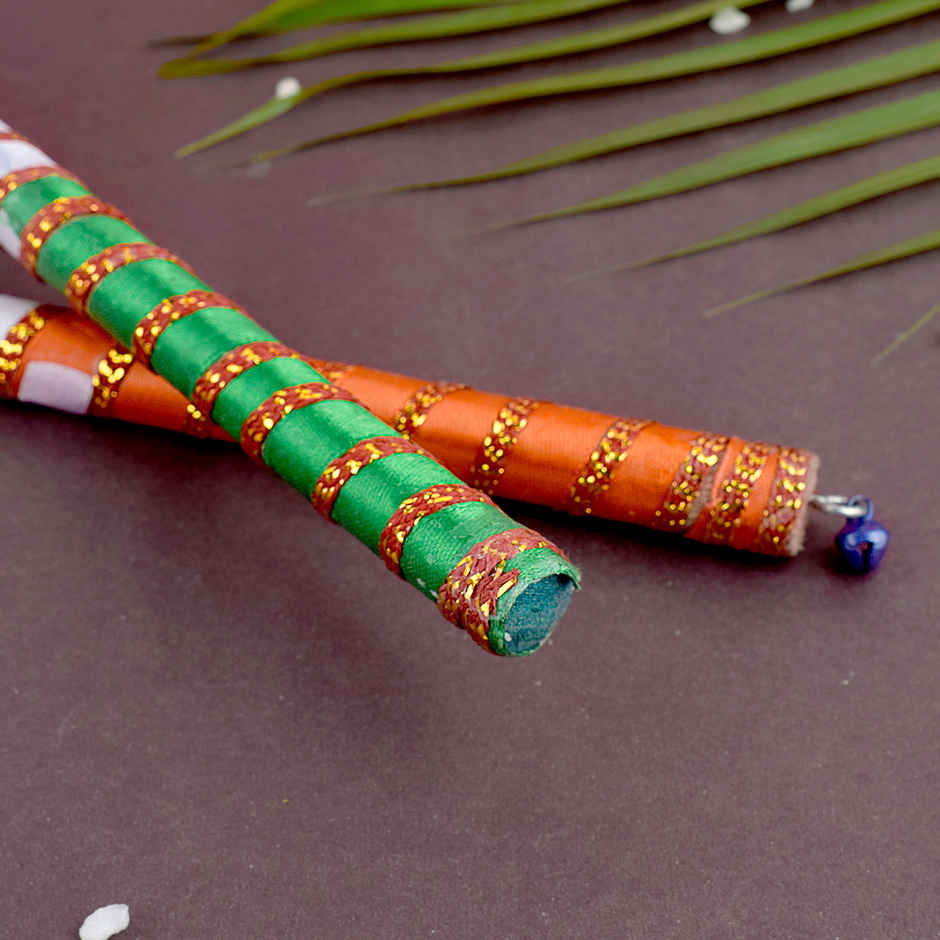 Dandiya Sticks | Multicolour | One Pair | Satvik