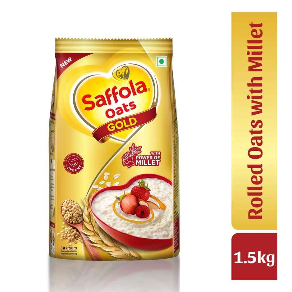 Saffola Oats Gold, Rolled Oats With Jowar Millet