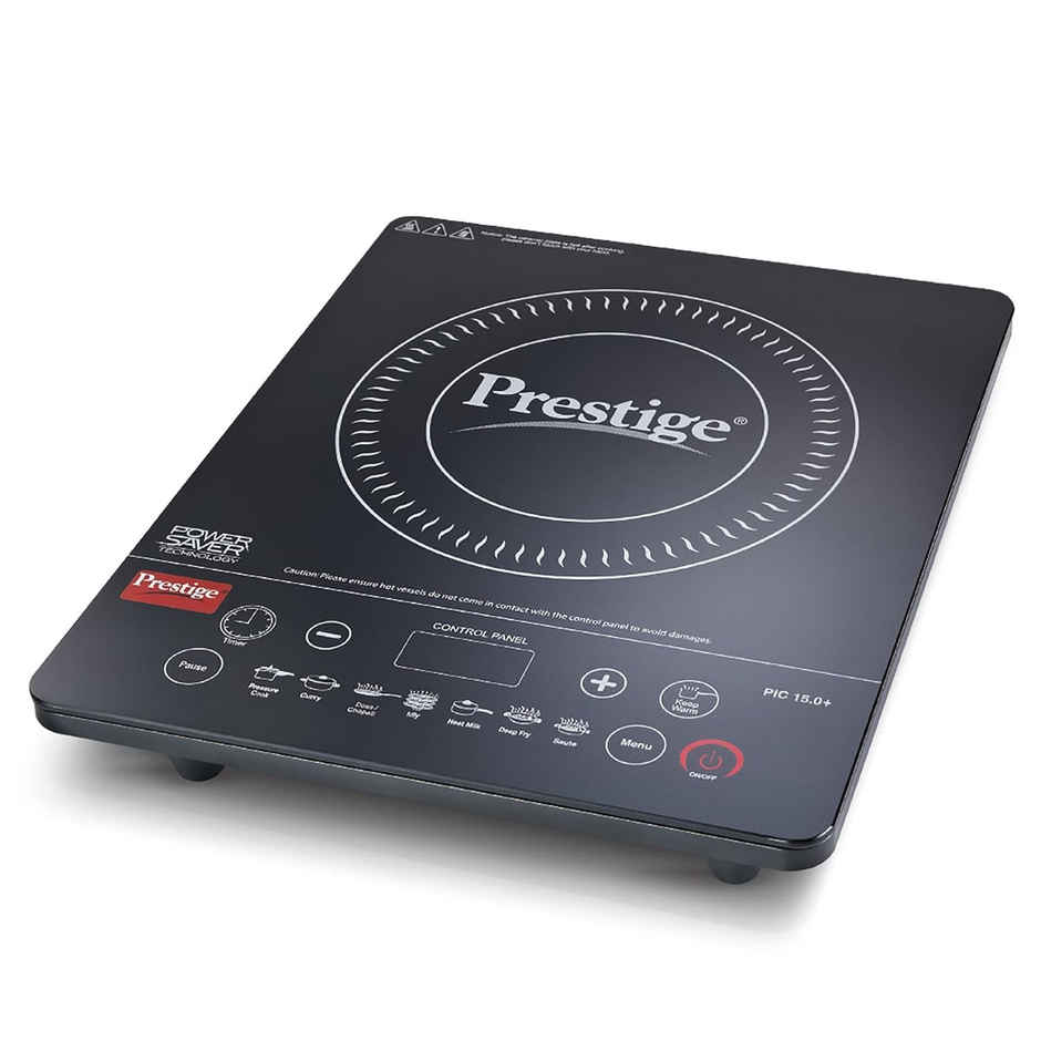 Prestige PIC 15.0+ 1900W Induction Cooktop,4KV Surge Protection,Easy to Clean,Black,1Y Warranty, BIS