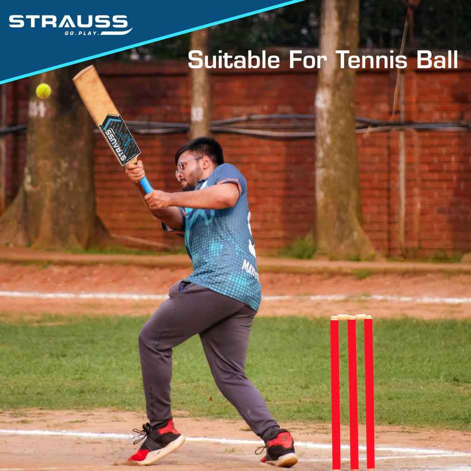 Strauss Grand Edition Kashmir Willow Scoop Bat, Size-SH, (Blue)