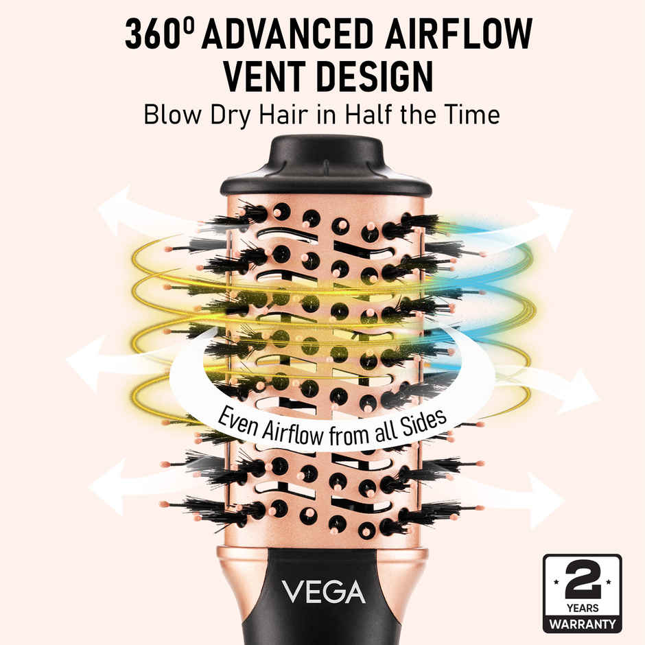 Vega Litstyle L3 Volumizer Hair Blow Dryer Brush | 3 Heat & 2 Speed Settings | VHSD-03