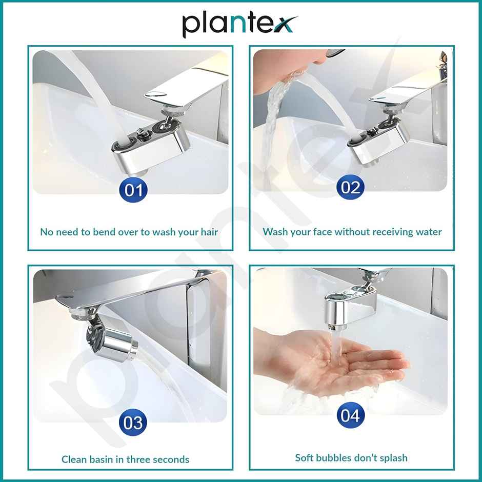 Plantex SS Universal Rotation Splash Protector (Chrome)