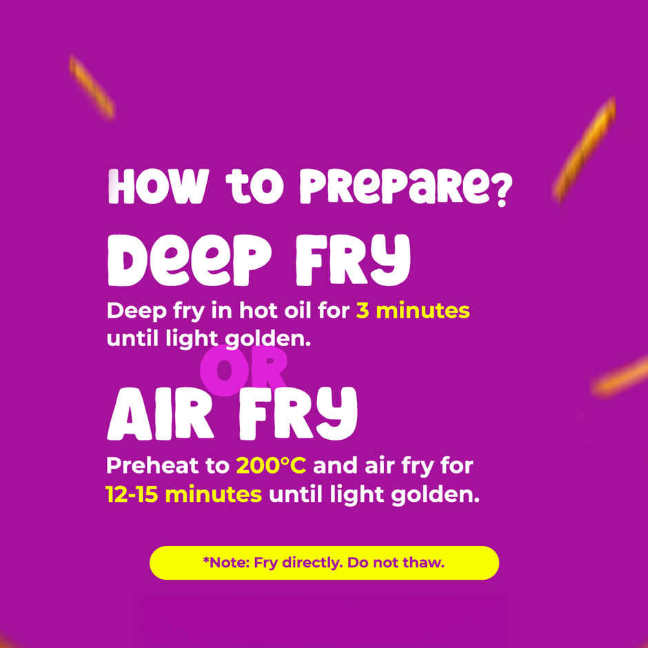 HyFun Flavory Fries | Chilli & Herbs, Air Fryer Friendly | Frozen