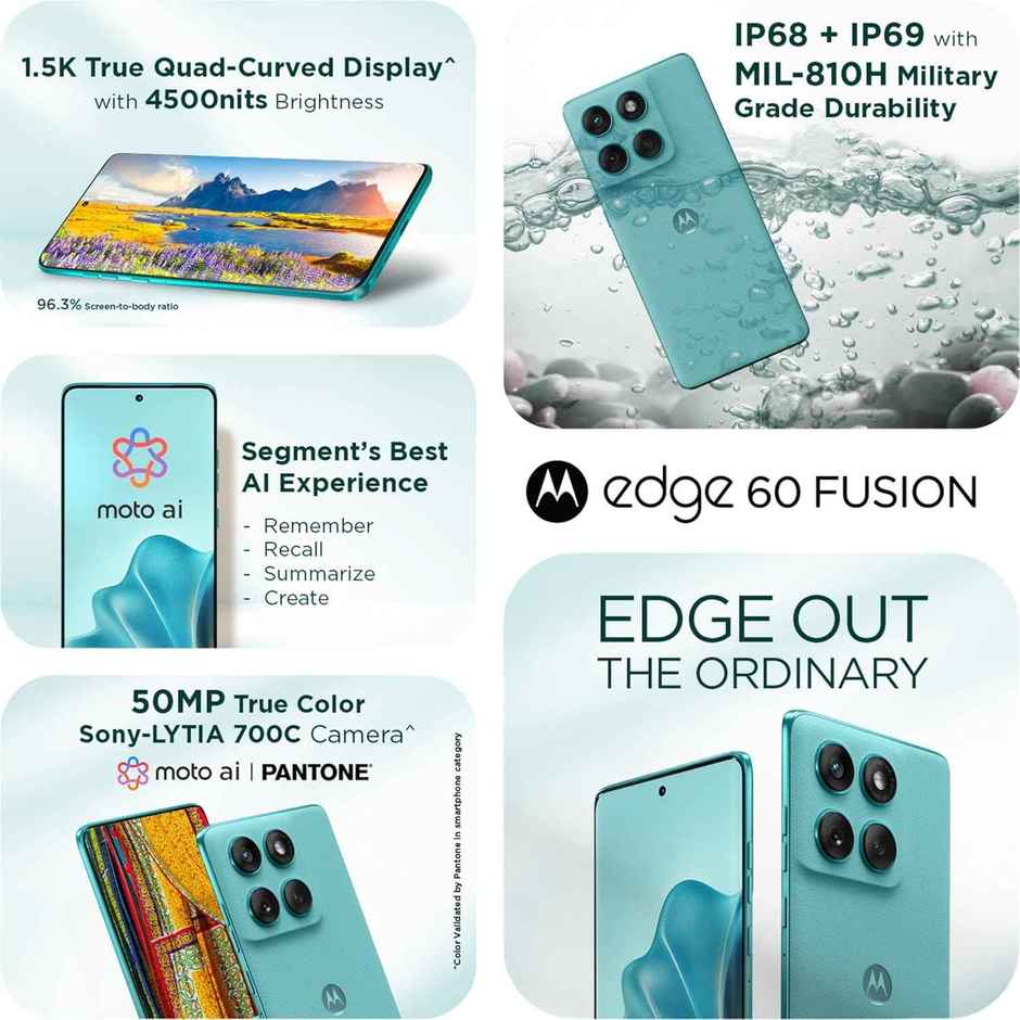 Moto Edge 60 Fusion 8GB 128GB Pantone Amazonite
