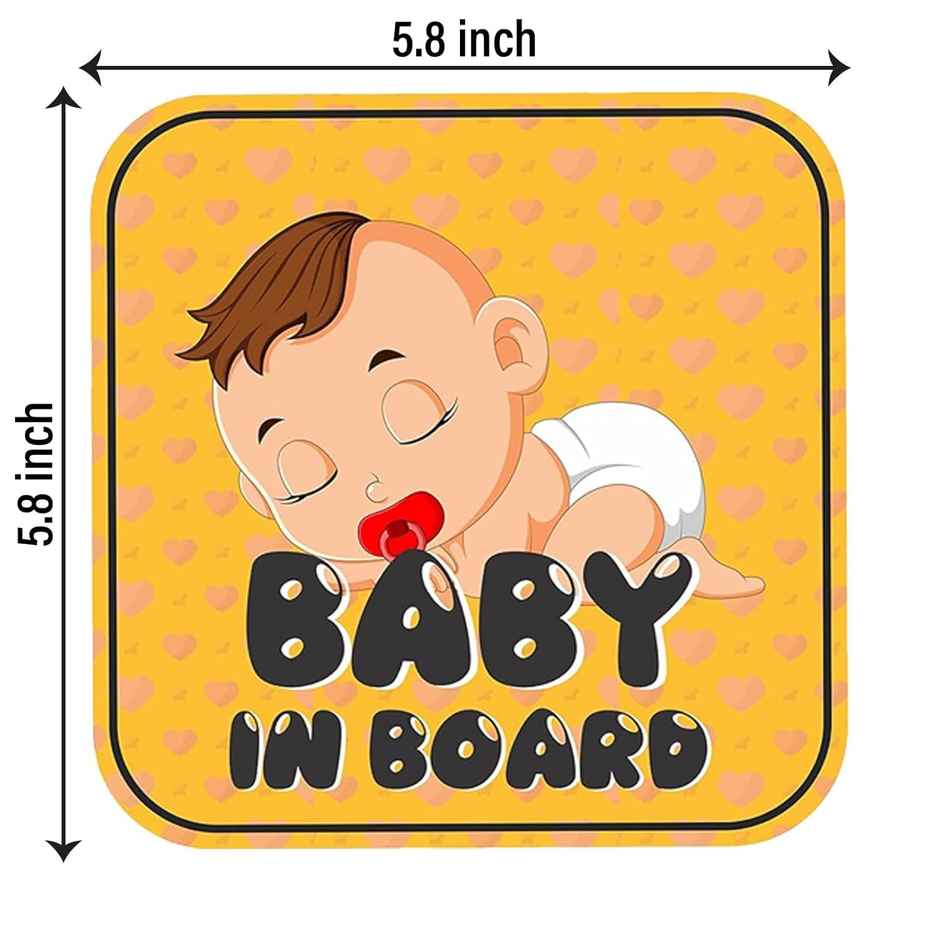 TiyuTrendzz Baby On Board Sleeping Child/Baby Vehicle Safety Self Adhesive Sign Sticker for Car