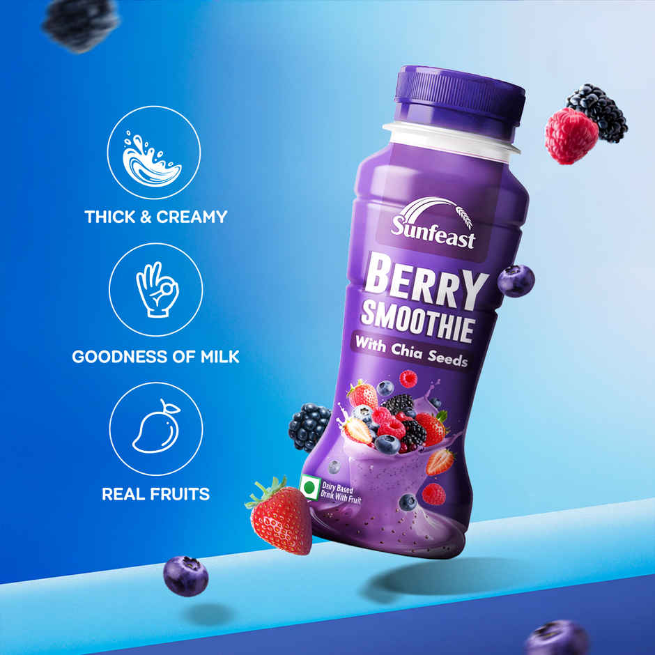 Sunfeast Berry Smoothie with Chia Seeds