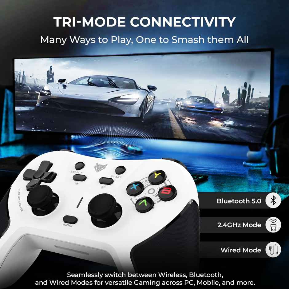 Evofox One S Tri-Mode Wireless Gamepad | White