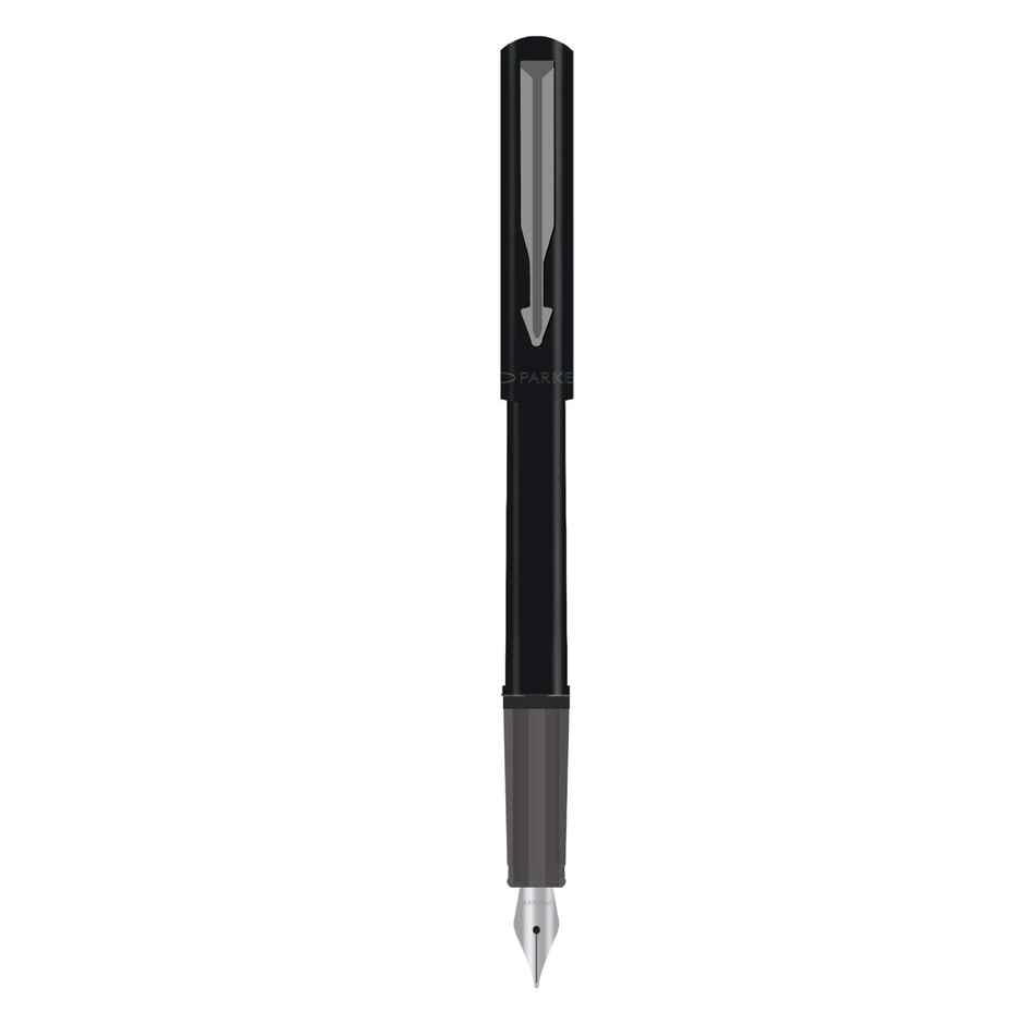 Parker Beta Neo Fountain Pen Black Body with Silver Coated Clip | Pen for Students