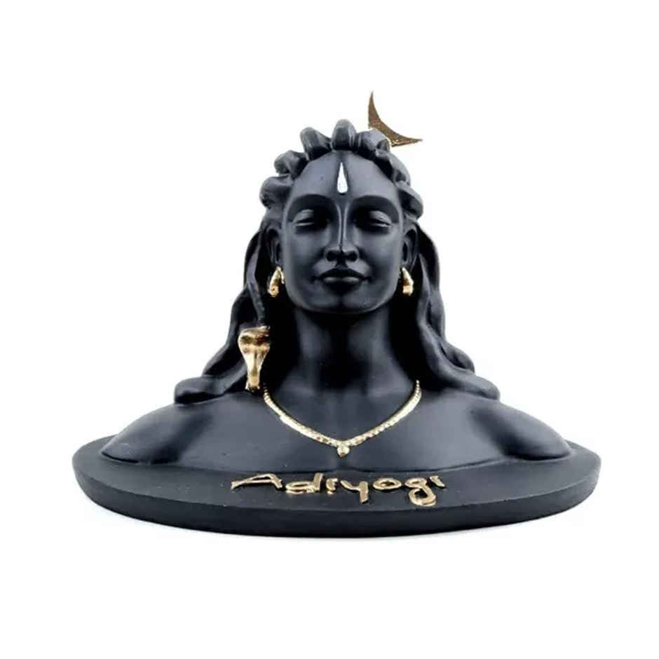 TiyuTrendzz Adiyogi Mahadev Shiva Statue for Car Dashboard | Pooja & Gift | Black