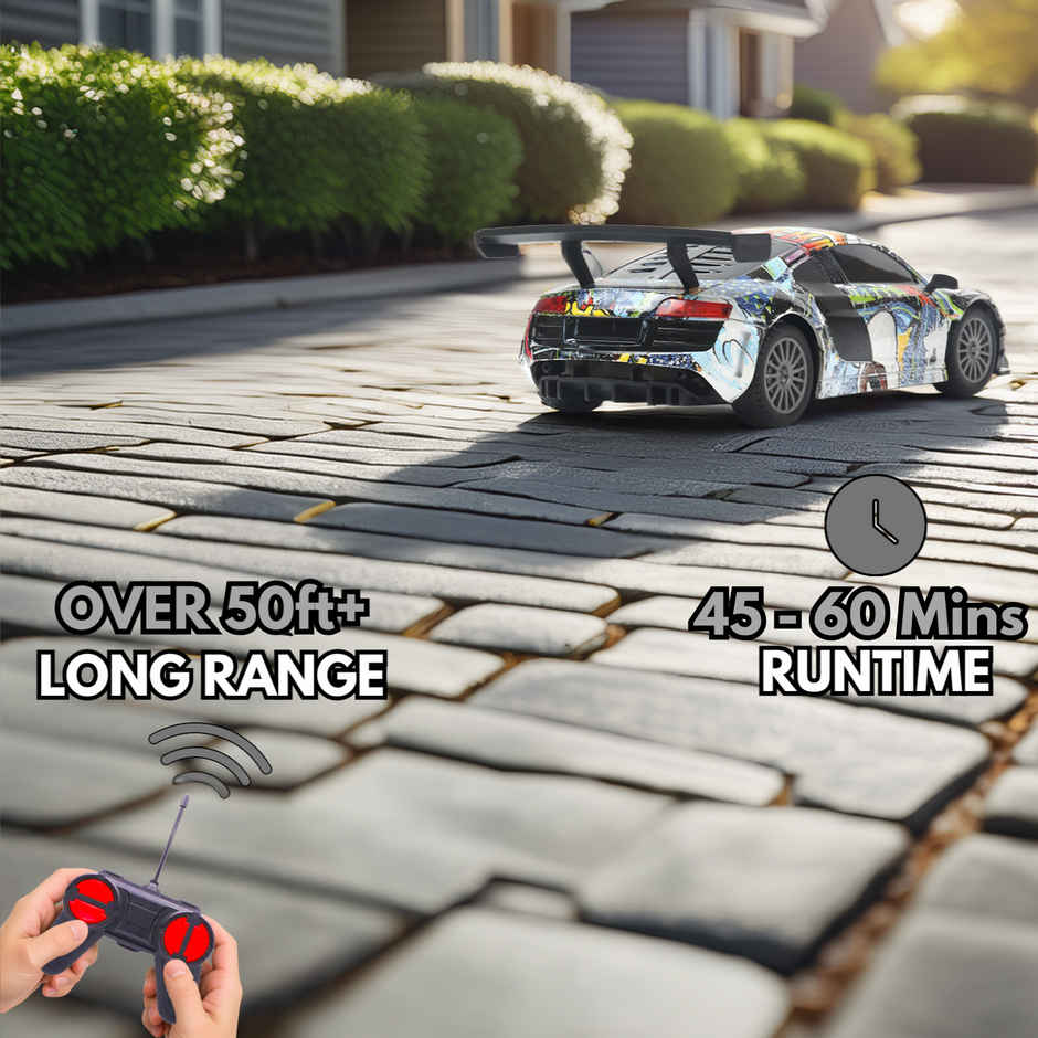 Race N Roll 1:24 Rechargeable Hi Speed Mini Remote Control Car - Aud Grafitti