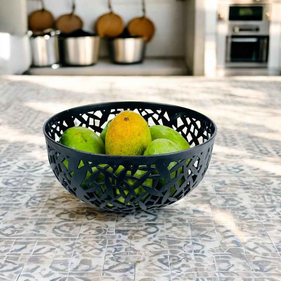 Go Hooked Plastic Fruit Bowl - Dark Grey