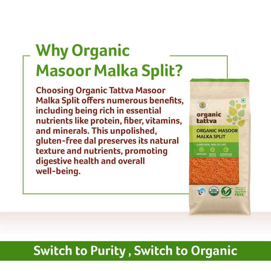 Organic Tattva Masoor Malka Split
