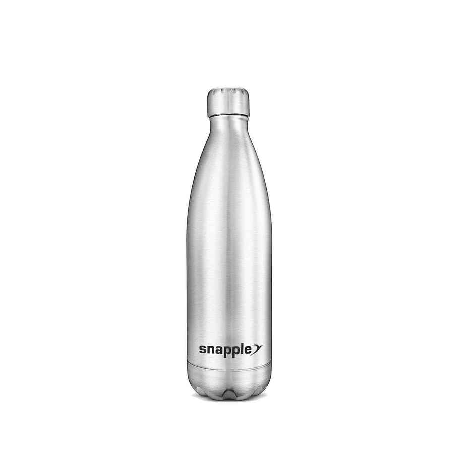 Snapple Stainless Steel Cola Water Bottle Hot and Cold 24Hr | Silver | 1 L