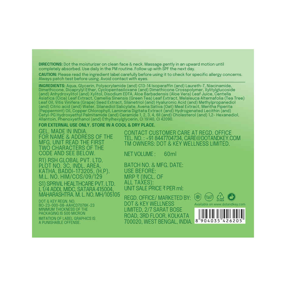 Dot & Key Cica Calming Skin Renewing Night Gel