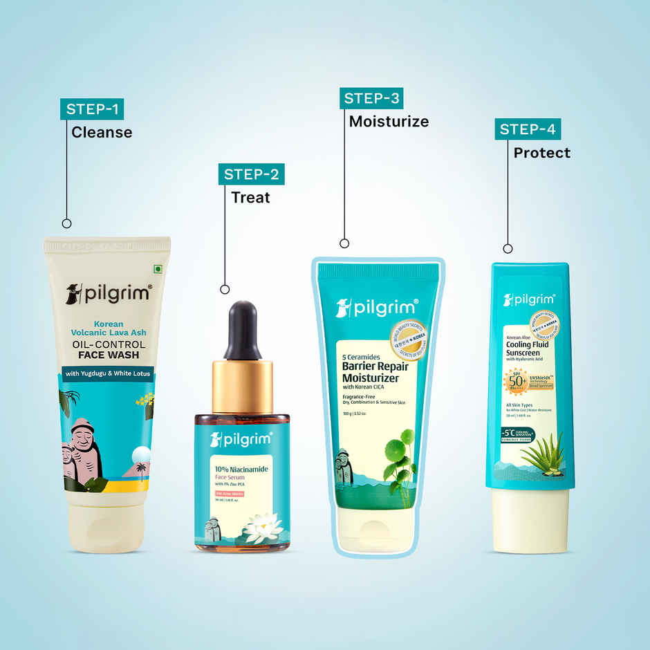 Pilgrim 5 Ceramides Barrier Repair Moisturizer With Korean Cica Lightweight & Non-sticky