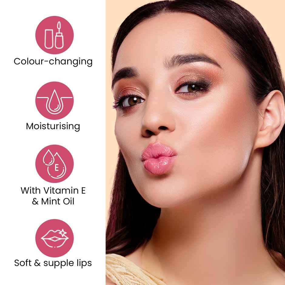 Swiss Beauty Moist Heist Lip Oil, Color-Changing | Vitamin E & Mint Oil- 1 Berry Robbery