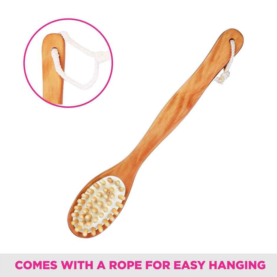 Vega Soft Bristle Bath Brush With Ergonomic Handle | Wood | Wooden