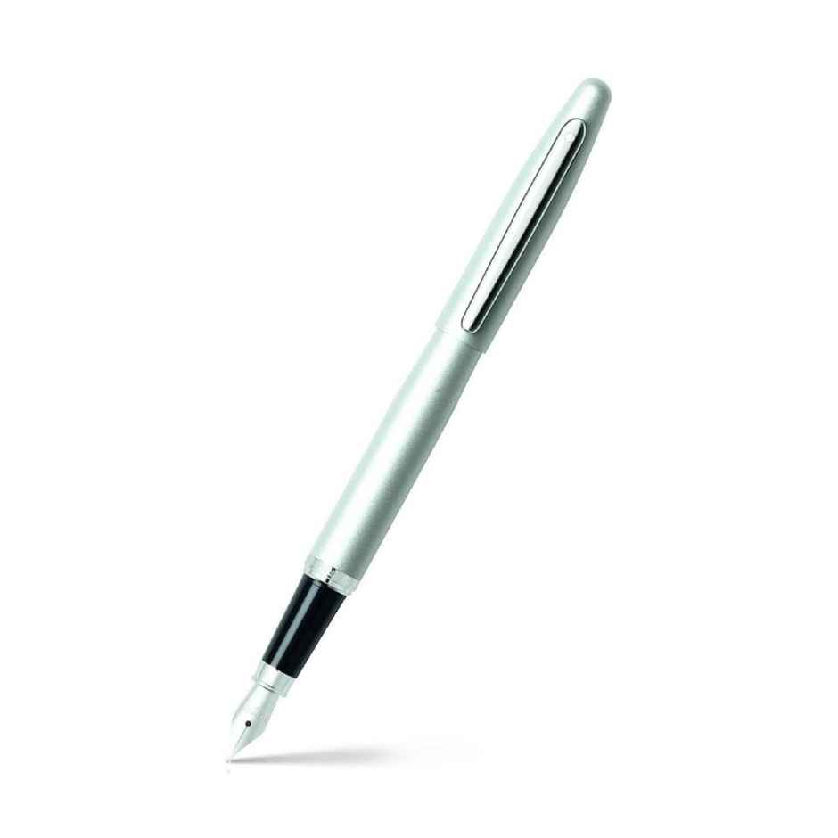 Sheaffer Fountain Pen | Medium Nib | Chrome Plated Trims | Strobe Silver