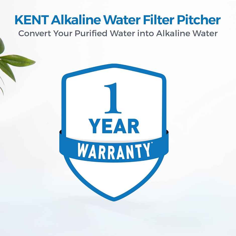 Kent 11054 Alkaline Water Filter Pitcher 3.5 L (Not Suitable For Borewell Or Tanker Water)