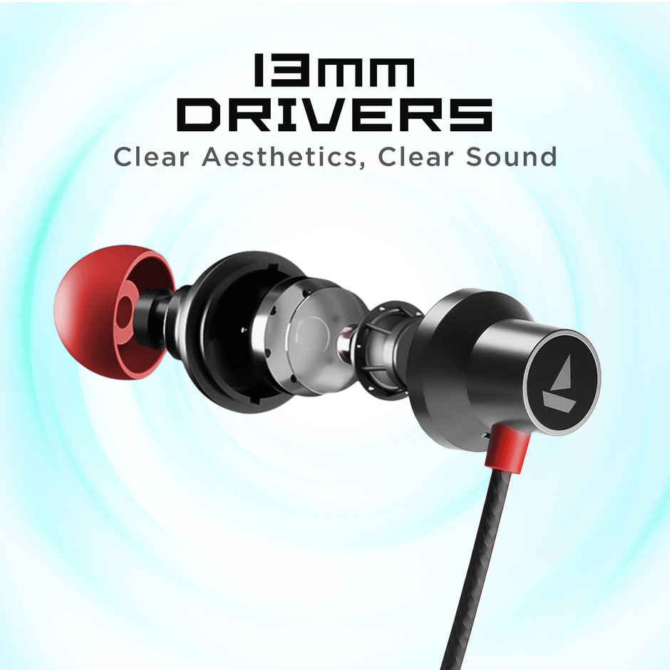 boAt Rockerz 333ANC Bluetooth in Ear Neckband with mic, Crystal Bionic Sound Powered(Stellar Black)