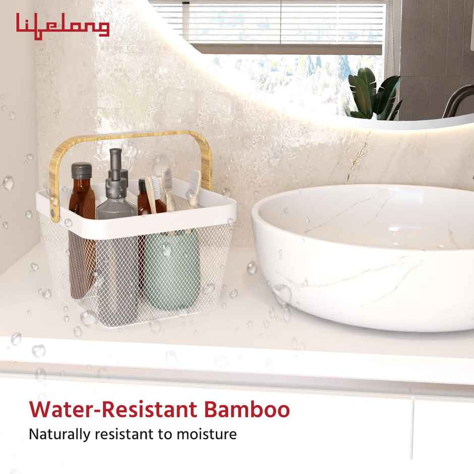 Lifelong Fruit Basket for Dining Table & Kitchen Storage | Mesh Open Storage Bin | Vegetable Basket