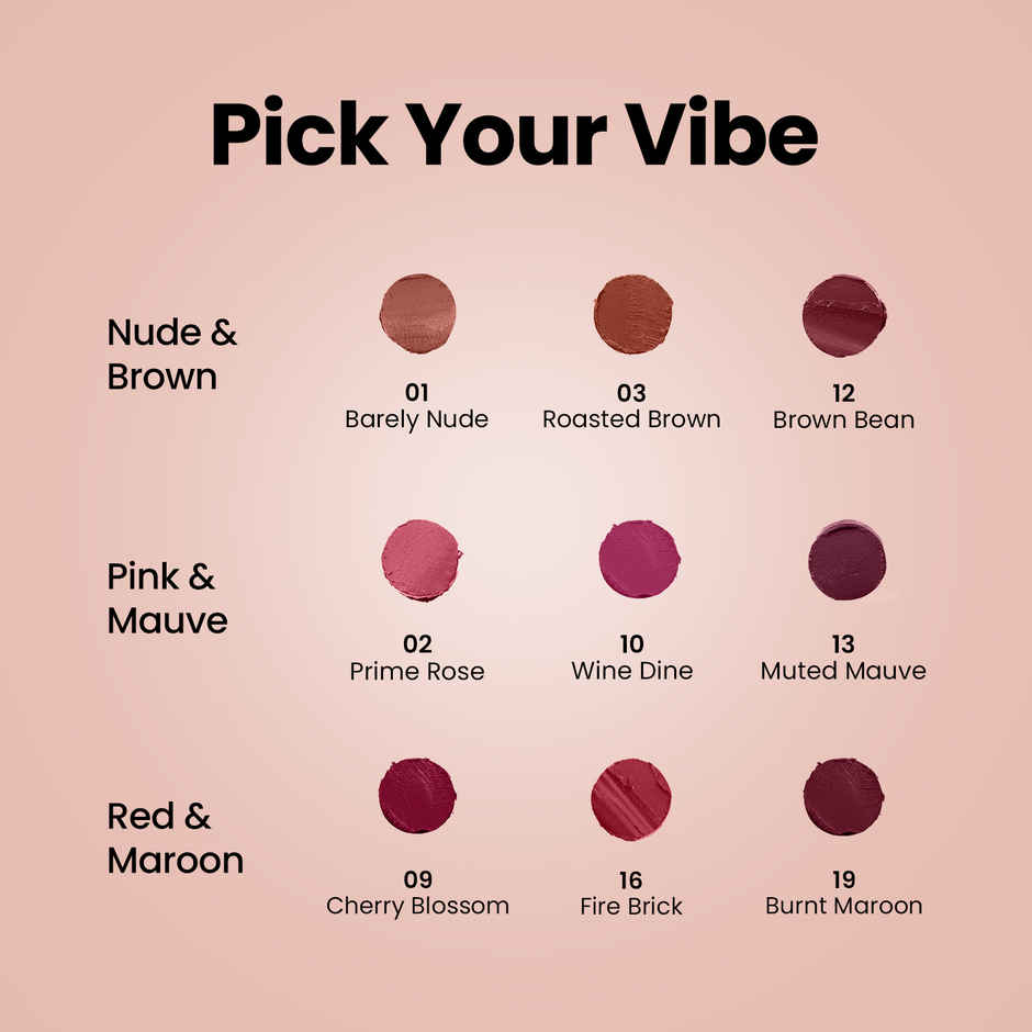 Swiss Beauty Satin Comfort Lipstick Trio 3-In-1 Combo | Nude and Brown