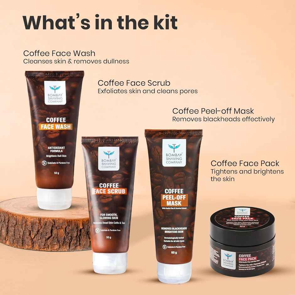 Bombay Shaving Company Coffee Facial Starter Kit