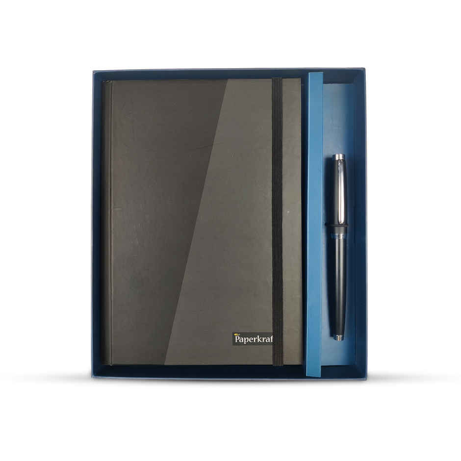 Premium Notebook + Roller Ball Pen | Paperkraft