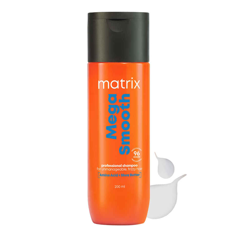 Matrix Mega Smooth Anti-Frizz Shampoo with Shea Butter | 4-Days Frizz Control