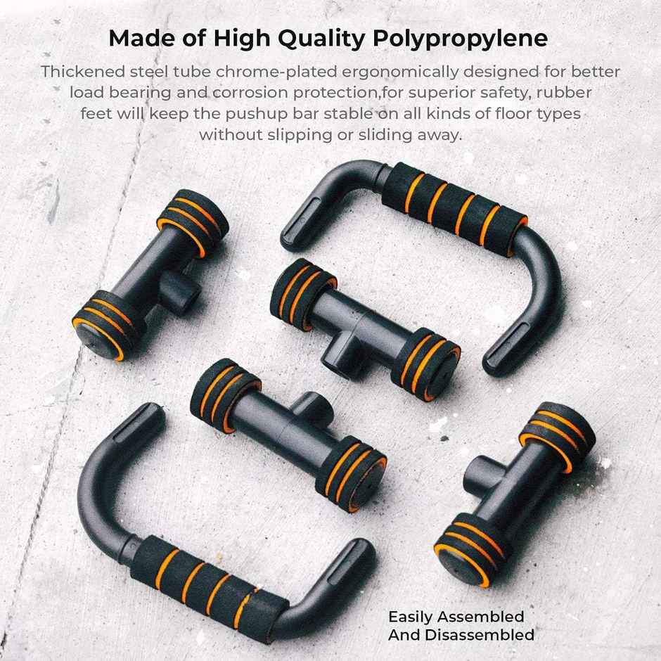Boldfit Push Up Bar Pushup Home Gym Equipment For Training Antislip Multicolor