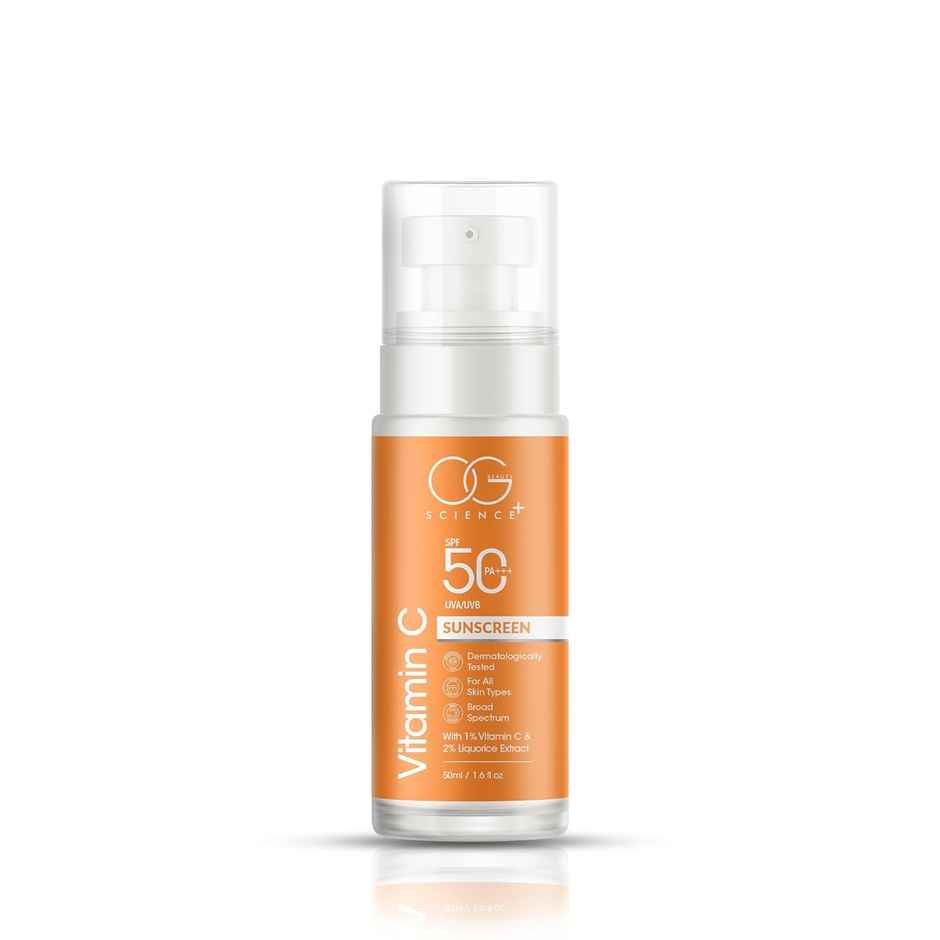 OG BEAUTY Science SPF 50 PA+++ Sunscreen With Vitamin C & Liquorice Extract - Broad Spectrum