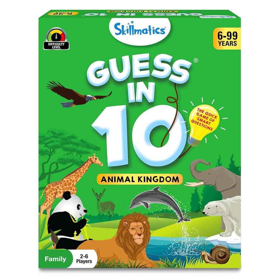 Skillmatics Guess In 10 Animal Kingdom Card Game (6+ Years)