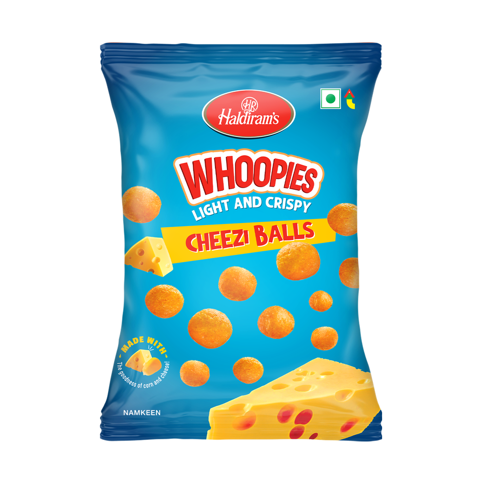 Haldiram's Whoopies Cheezi Balls | Cheesy & Crunchy Snack