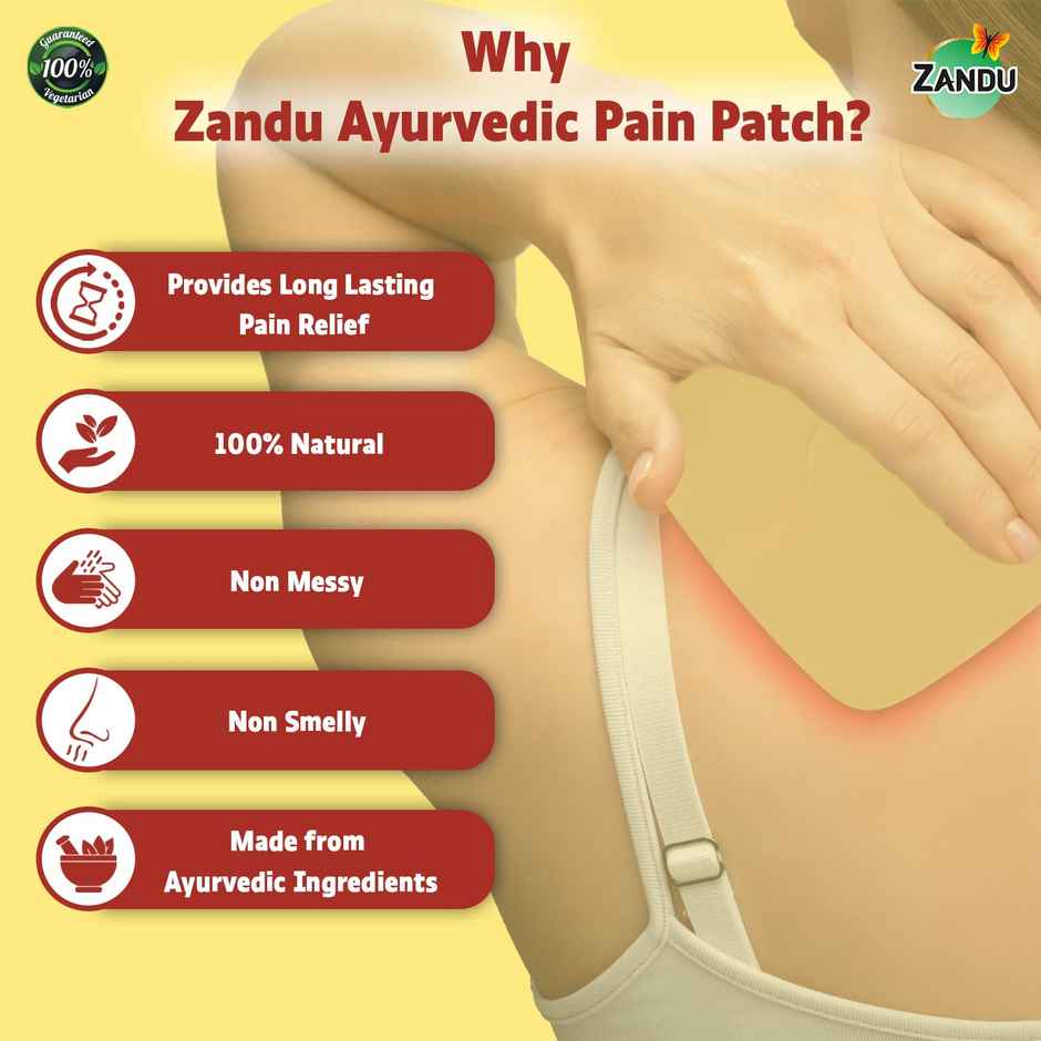 Zandu Ayurvedic Pain Relief Patch (Pack of 5 patches)