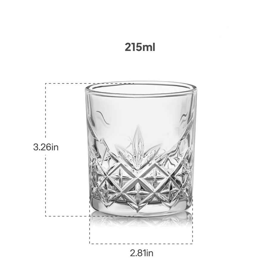 Cello Classix Glass Tumblers | Durable, Stylish, Perfect For Daily Use | Clear - 215 ml