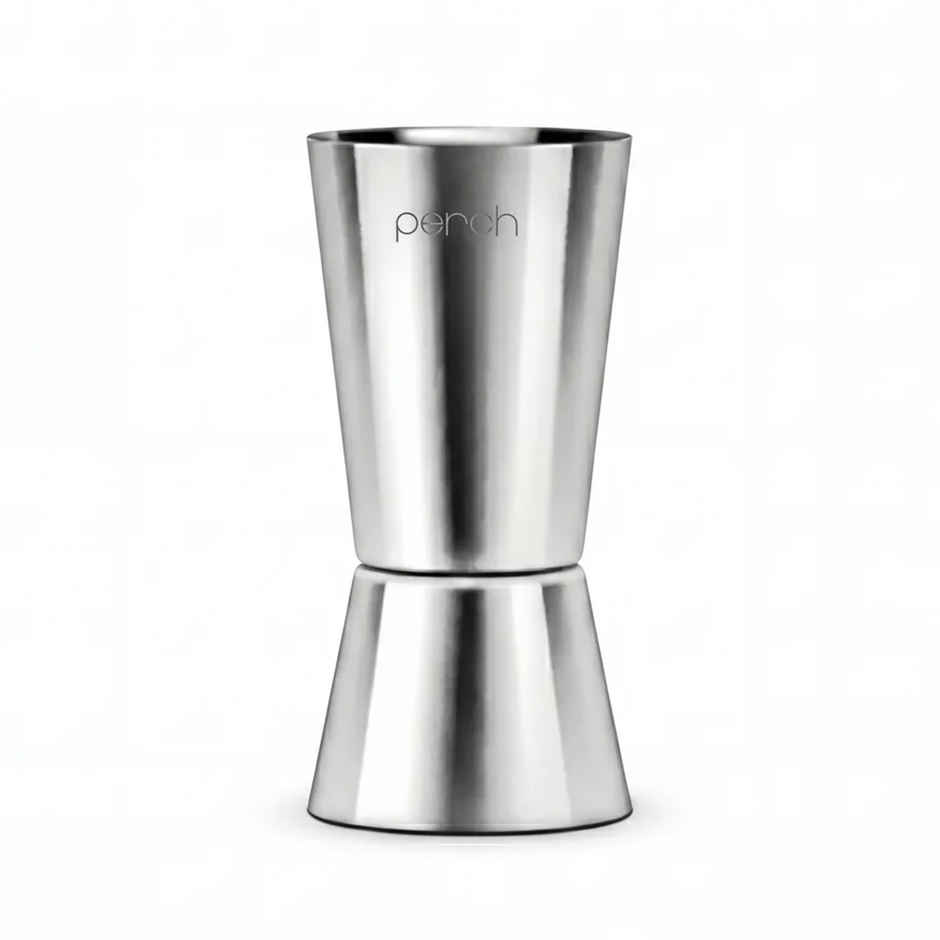Perch Stainless Steel Jigger Cocktail Measuring Tool | Silver