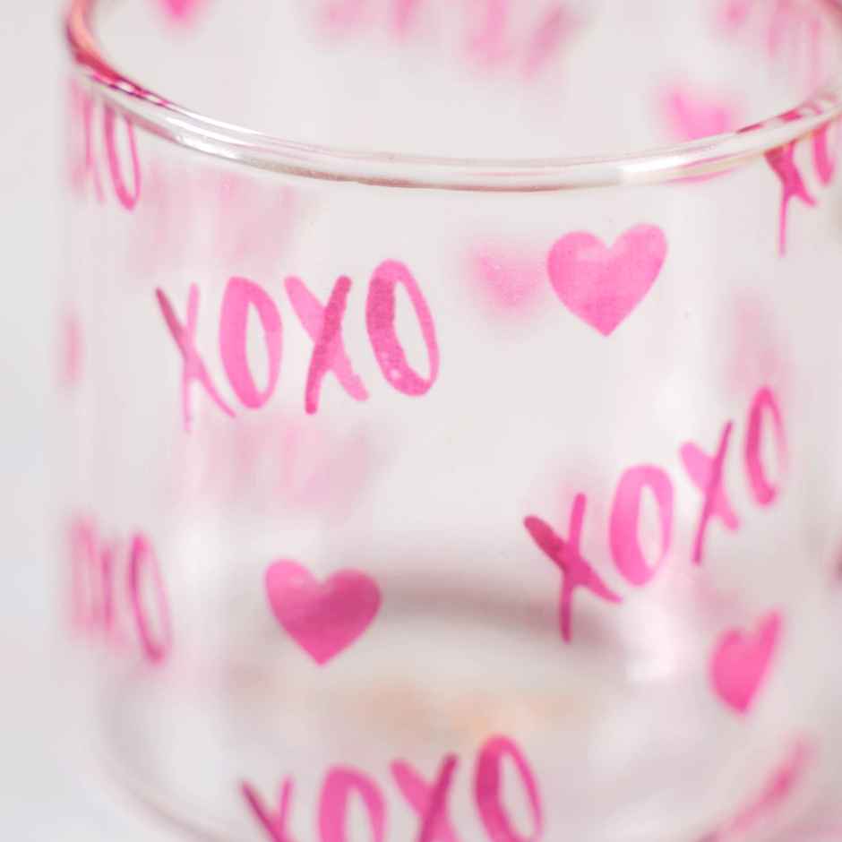 Nestasia Heart XO Glass Small Cup | 140 ml