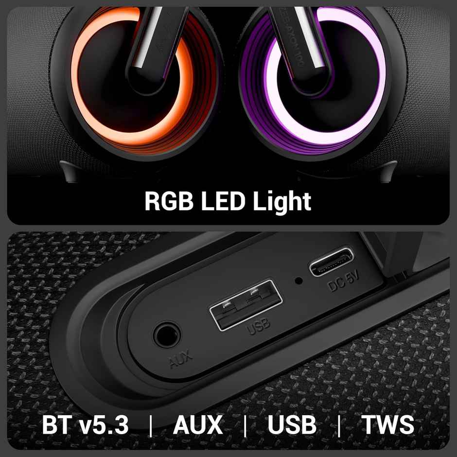 Zebronics Axon 100 Portable Party BT Speaker | 90W RMS | IPX5 | Upto 6 Hours | Rapid Charging