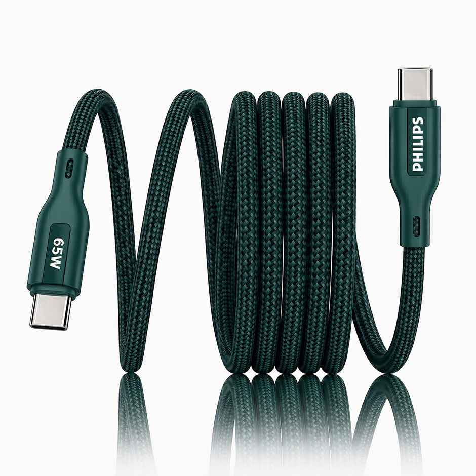Philips DLC4130CT/94 65W USB Type-C to Type-C Fast Charging Cable | Nylon Braided | 1m