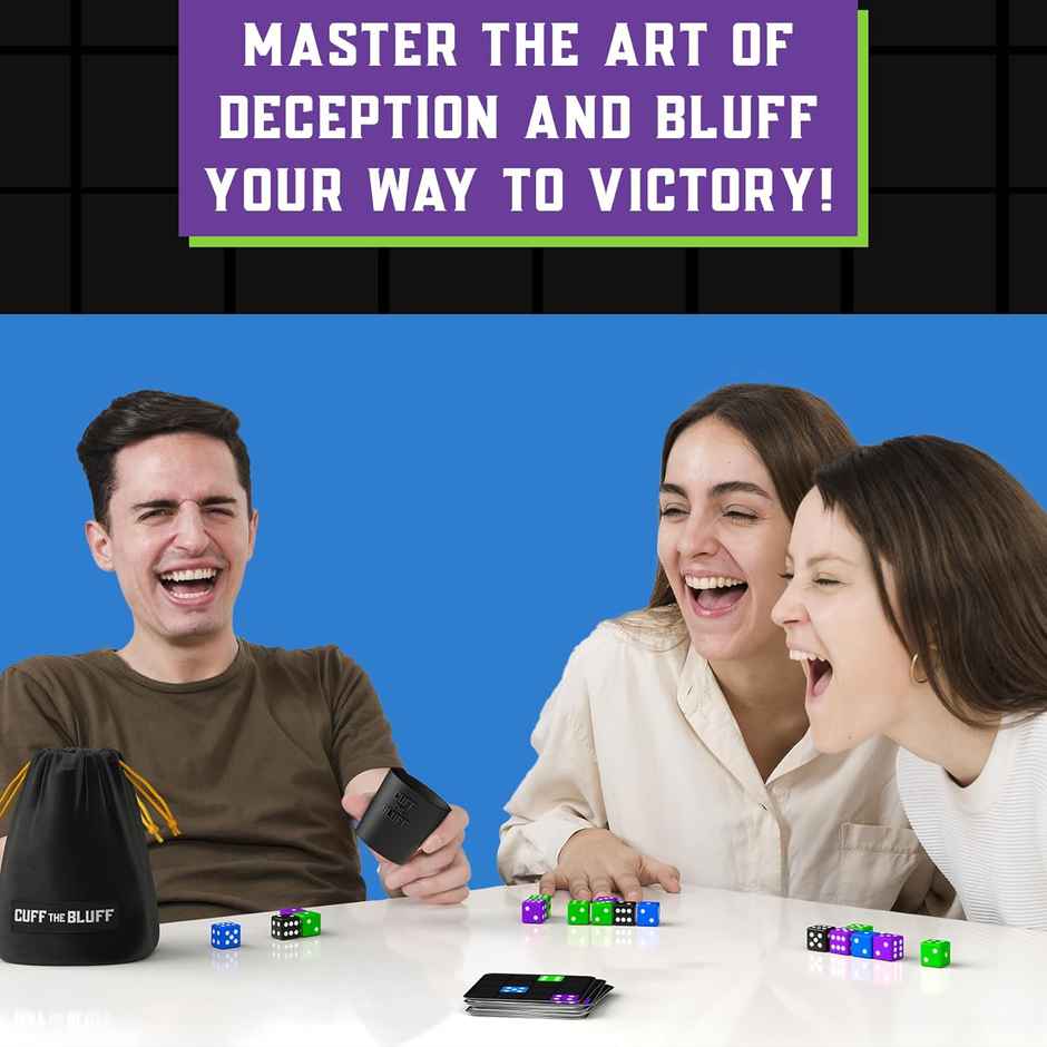 Skillmatics Cuff The Bluff - A Fun Bluffing Dice & Card Game