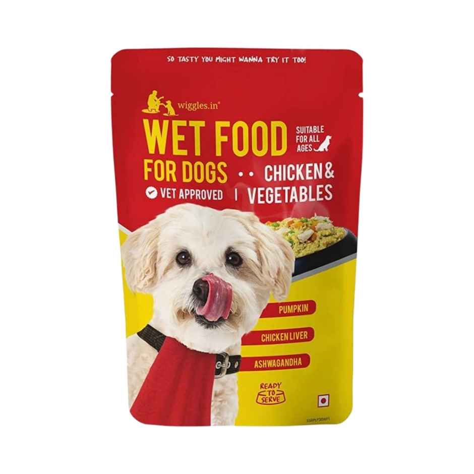 Wiggles Wet Dog Food, Chicken Vegetable Gravy Puppy Adult Senior Pets