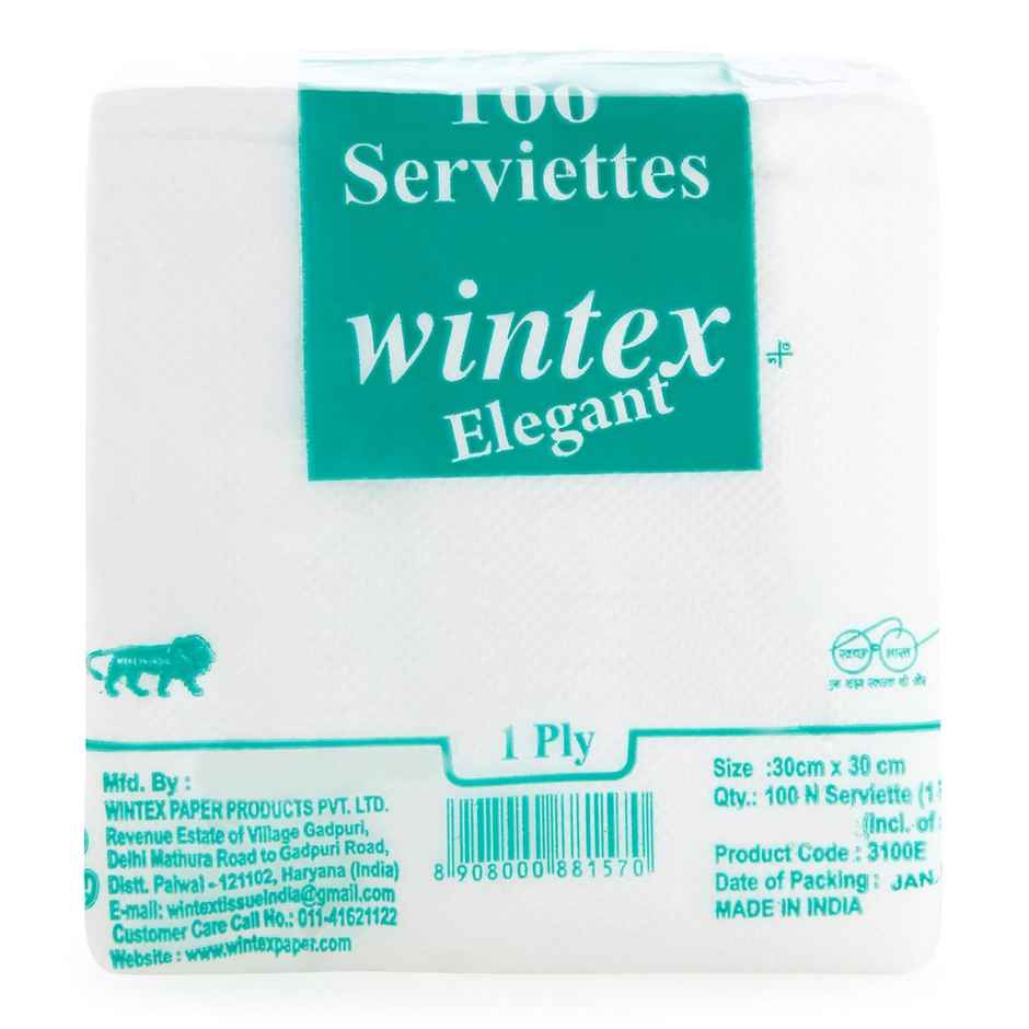 Wintex Elegant Paper Napkins | 1 Ply - 100 Sheets